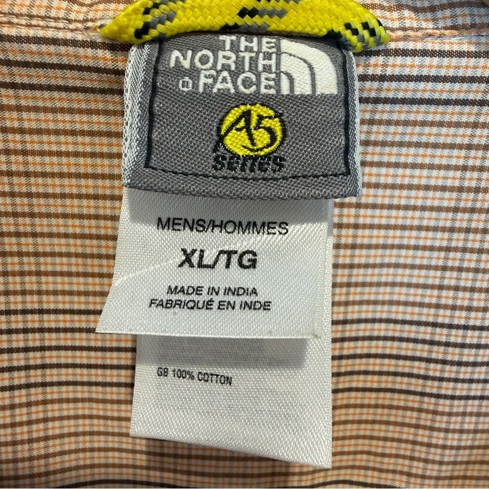 The North Face A5 Series Short Sleeve Button-Down in Brown& Orange Plaid size XL